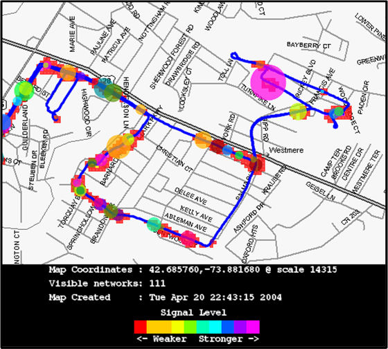 Kismet - Wireless Network Power Distribution Topology and Track Map